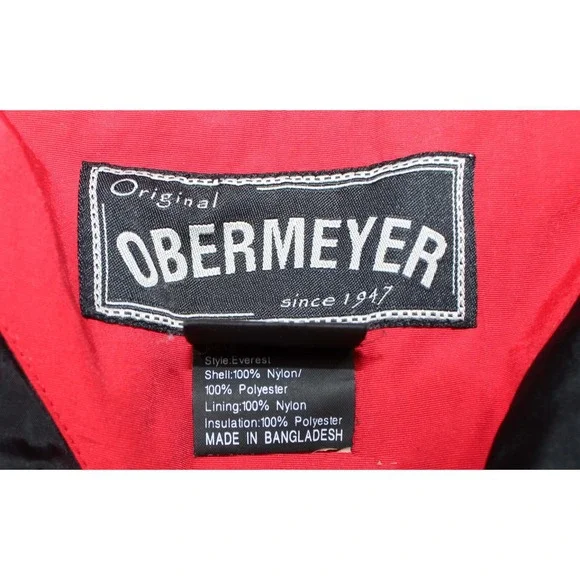 Obermeyer Everest Red Black Winter Ski Snow Jacket Mens Size Medium - Picture 10 of 10